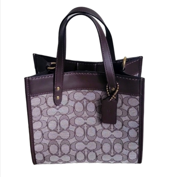 Coach Handbags - COACH Signature Jacquard Field Tote 22 in Oak/Maple - Style C3865